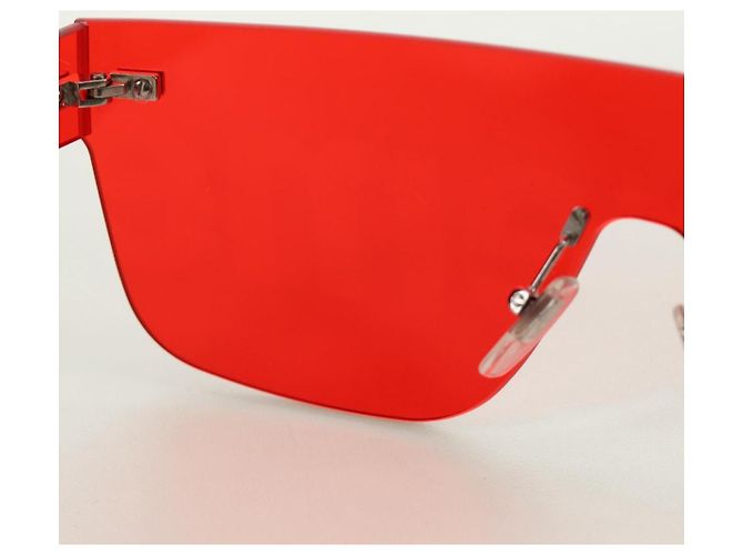 LOUIS VUITTON Gafas de sol Monogram LV x Supreme Citymark SP de plástico Auth 184270SM Roja - vista 22