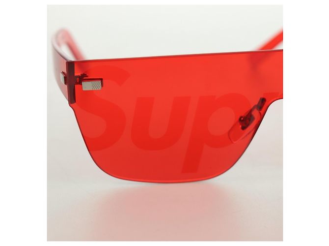 LOUIS VUITTON Gafas de sol Monogram LV x Supreme Citymark SP de plástico Auth 184270SM Roja - vista 5