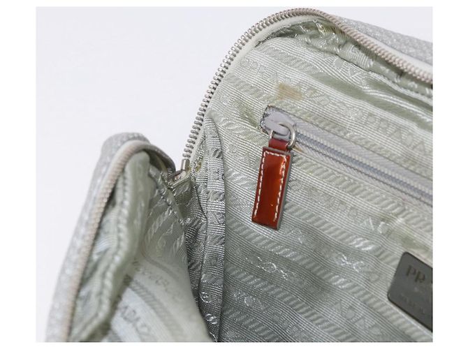 Zaino PRADA Sports Line Canvas Silver Auth bs35592 Argento - vista 27