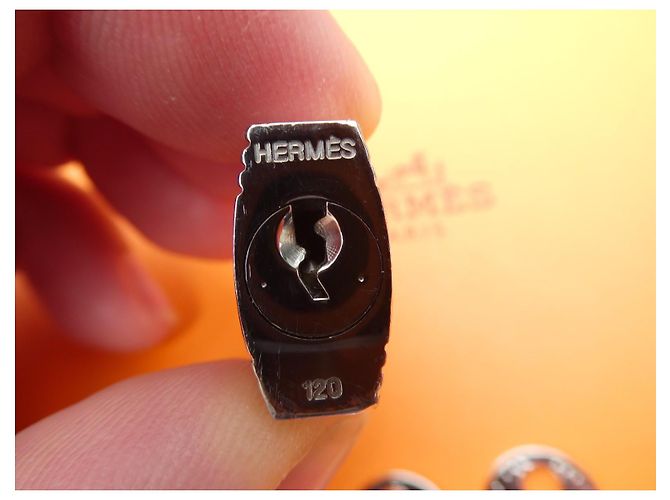 Hermès Vorhängeschloss mit Schlüsseln Silber Hardware - vista 5