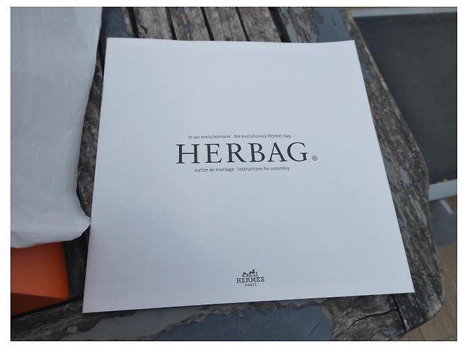 Hermès Herbag Storage Box Brown Orange - view 4