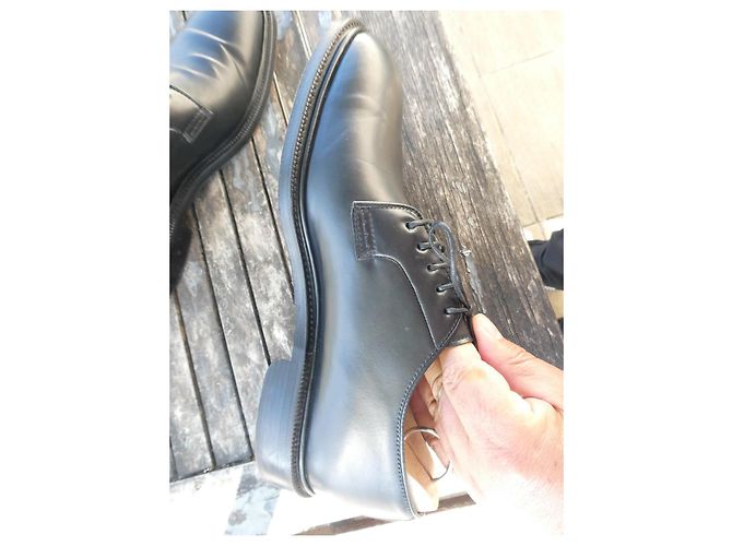 Autre Marque Carmina Shoemaker Scarpe Derby in pelle nera Nero - vista 3