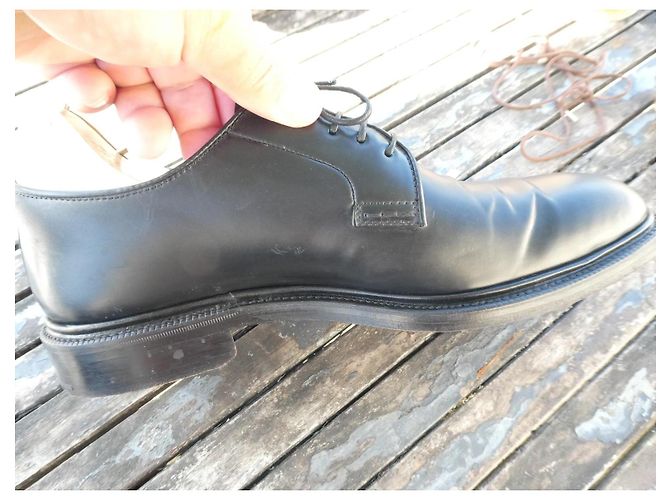 Autre Marque Carmina Shoemaker Scarpe Derby in pelle nera Nero - vista 6