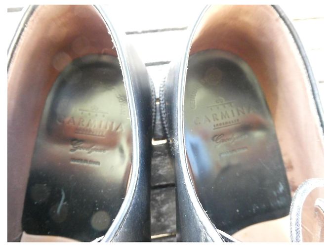 Autre Marque Carmina Shoemaker Scarpe Derby in pelle nera Nero - vista 7