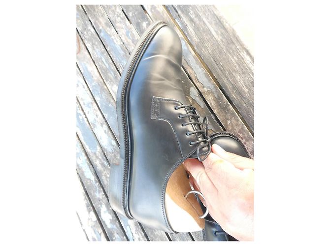 Autre Marque Carmina Shoemaker Scarpe Derby in pelle nera Nero - vista 8
