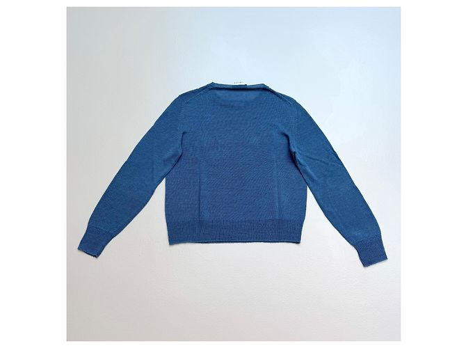 Weekend Max Mara Pull en maille fine bleu - vue 4
