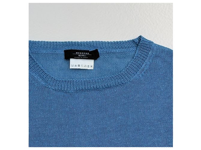 Weekend Max Mara Pull en maille fine bleu - vue 6