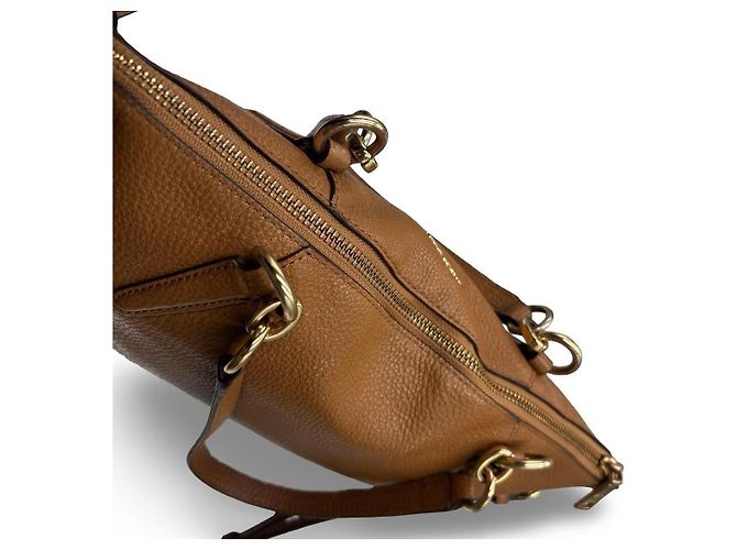 Borsa Tote Coach in pelle granulata marrone - vista 12