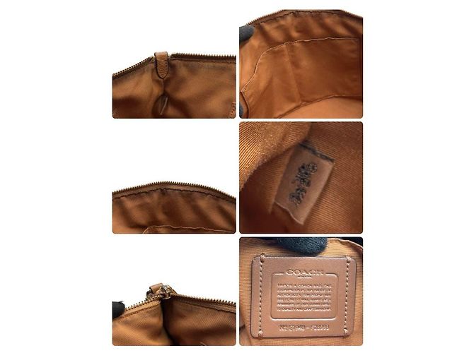 Borsa Tote Coach in pelle granulata marrone - vista 14