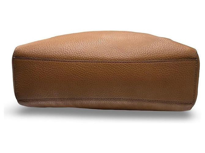 Borsa Tote Coach in pelle granulata marrone - vista 8