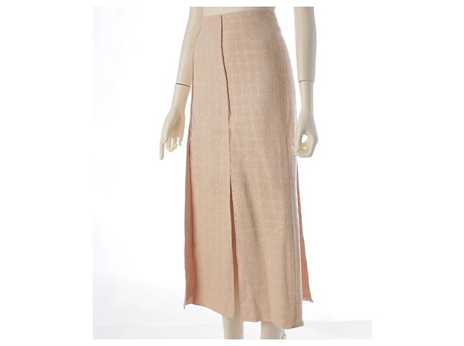 Chanel Conjunto de Chaqueta y Falda de Tweed Rosa - vista 10