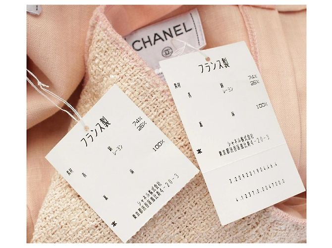 Chanel Conjunto de Chaqueta y Falda de Tweed Rosa - vista 12