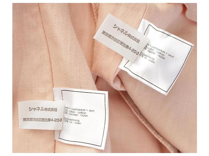 Chanel Conjunto de Chaqueta y Falda de Tweed Rosa - vista 13