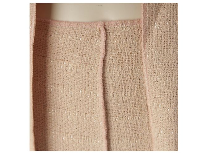 Chanel Conjunto de Chaqueta y Falda de Tweed Rosa - vista 6