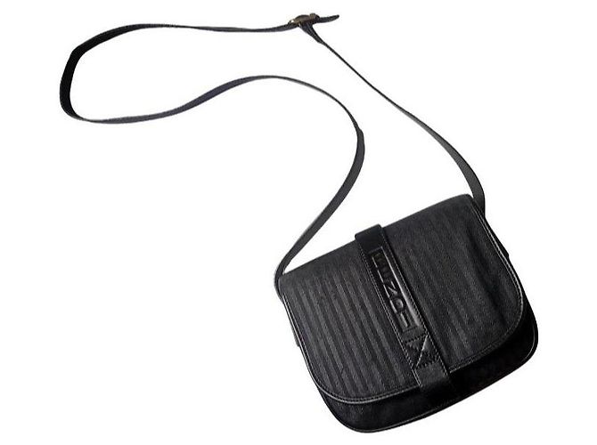 Borsa a tracolla Fendi a righe Nero - vista 2