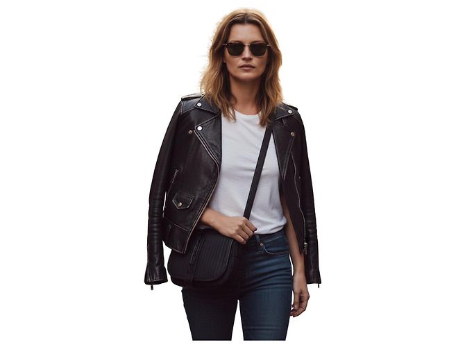 Borsa a tracolla Fendi a righe Nero - vista 3