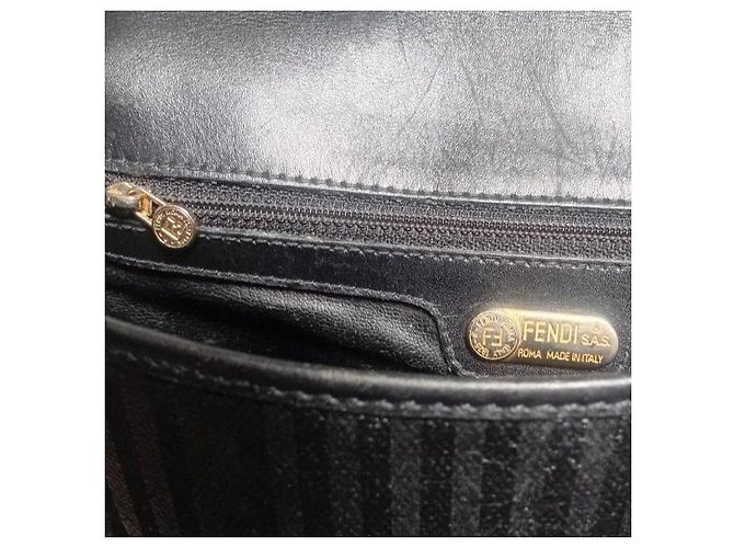Borsa a tracolla Fendi a righe Nero - vista 5