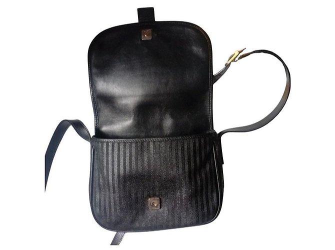 Borsa a tracolla Fendi a righe Nero - vista 7
