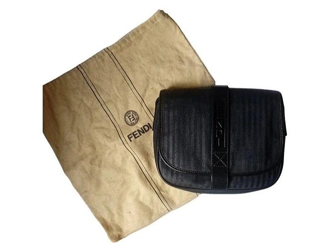 Borsa a tracolla Fendi a righe Nero - vista 8