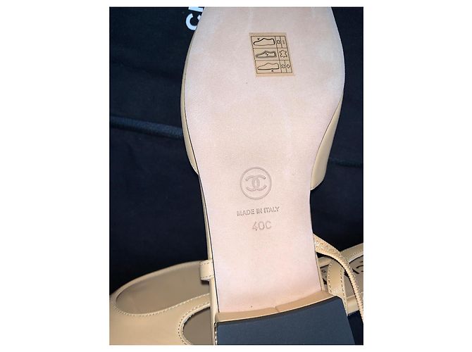 Chanel Ballerine Slingback Bicolore Beige e Nero - vista 5