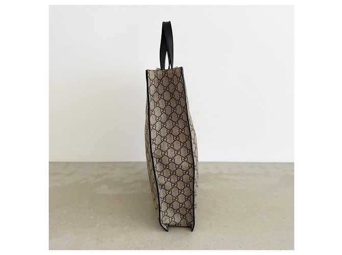 Gucci GG Supreme Blind for Love Bee Tote Marrone Monogramma - vista 9