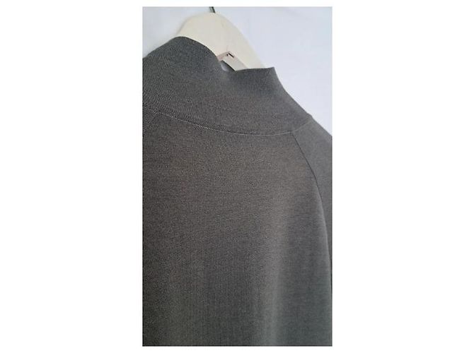 Polo Chanel de algodón gris antracita con botones de joya CC - vista 10