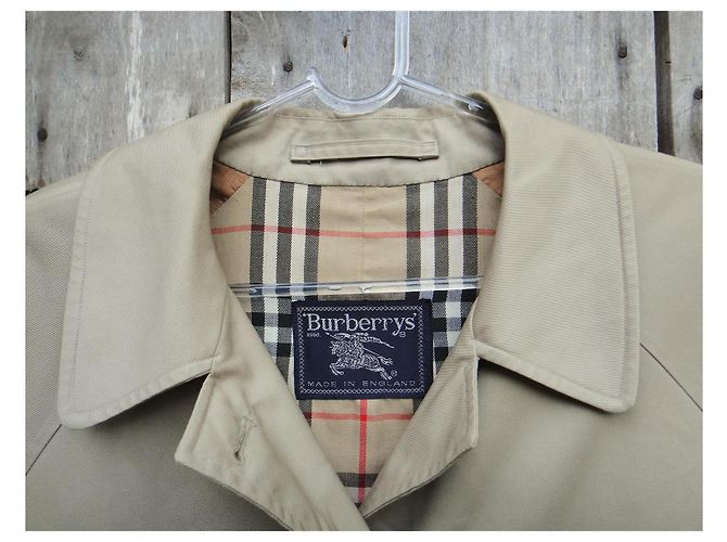Burberry Impermeable Gabardina Beige Talla 48 - vista 2