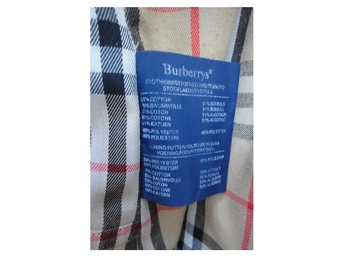 Burberry Impermeable Gabardina Beige Talla 48 - vista 5