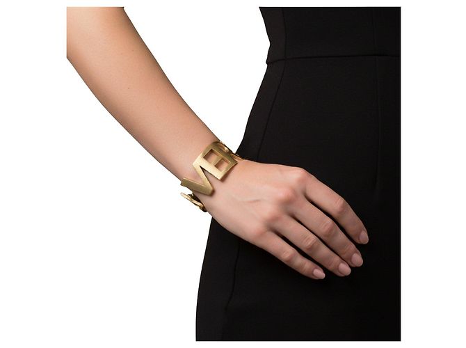 Versace Pulsera Rígida Golf Chunky Dorado - vista 2