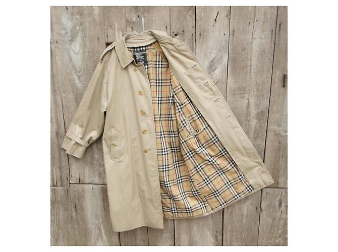 Trench-coat Burberrys beige in cotone - vista 3