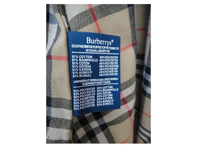 Trench-coat Burberrys beige in cotone - vista 8