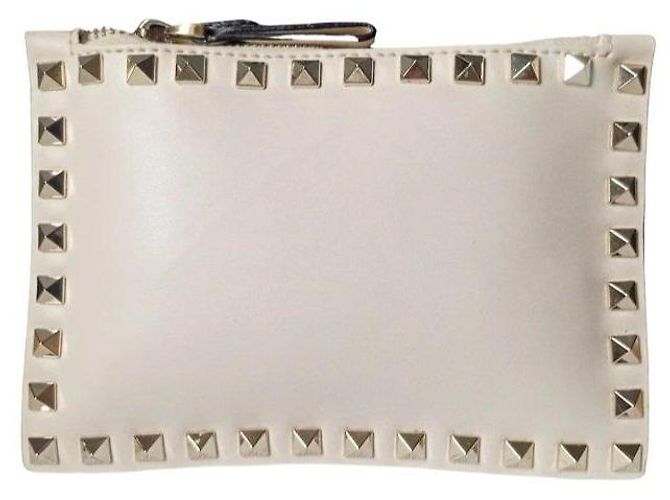 Valentino Garavani Pochette Rockstud Bianco - vista 4