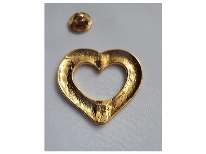Yves Saint Laurent Broche Cœur Dorée - vue 3