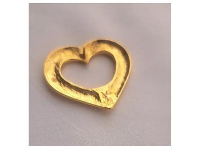 Yves Saint Laurent Broche Cœur Dorée - vue 4