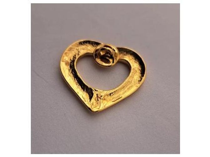 Yves Saint Laurent Broche Cœur Dorée - vue 5