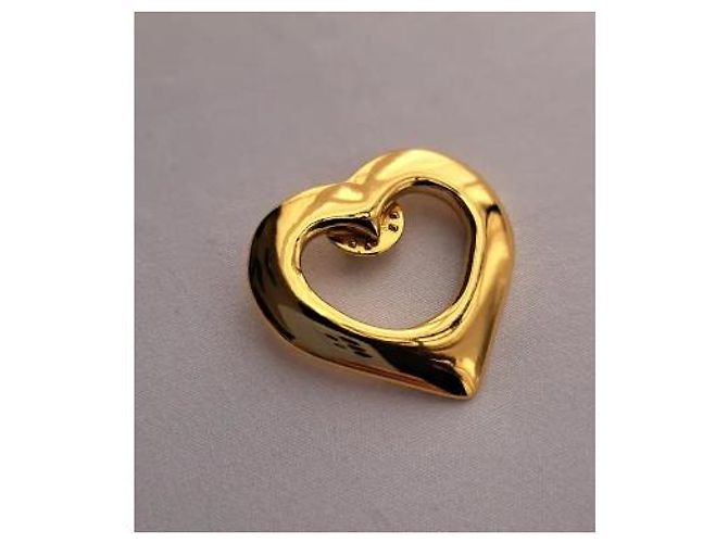 Yves Saint Laurent Broche Cœur Dorée - vue 6