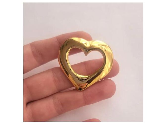 Yves Saint Laurent Broche Cœur Dorée - vue 7