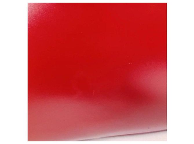 Yves Saint Laurent Borsa Satchel in pelle rossa Rosso - vista 9