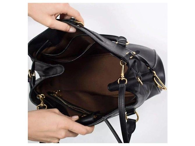 Borsa a mano Ralph Lauren in pelle nera Nero - vista 3