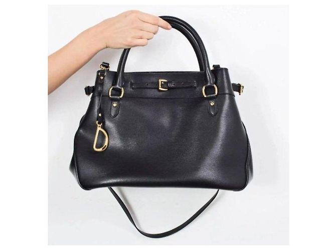 Borsa a mano Ralph Lauren in pelle nera Nero - vista 6