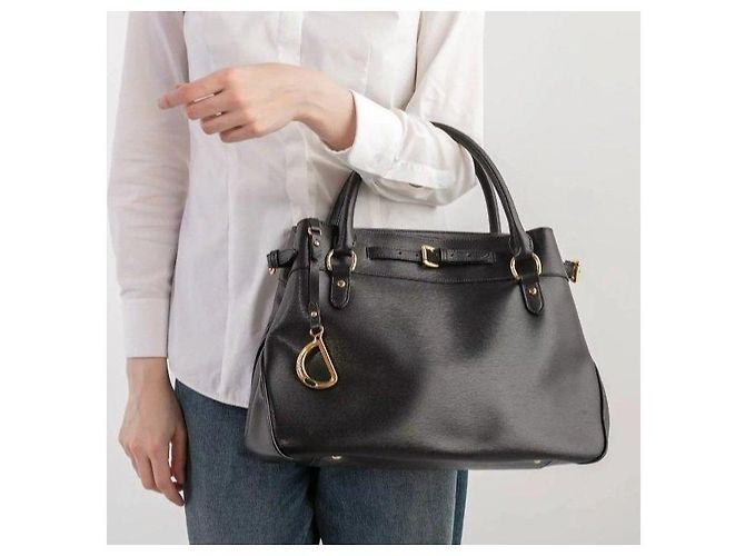 Borsa a mano Ralph Lauren in pelle nera Nero - vista 7