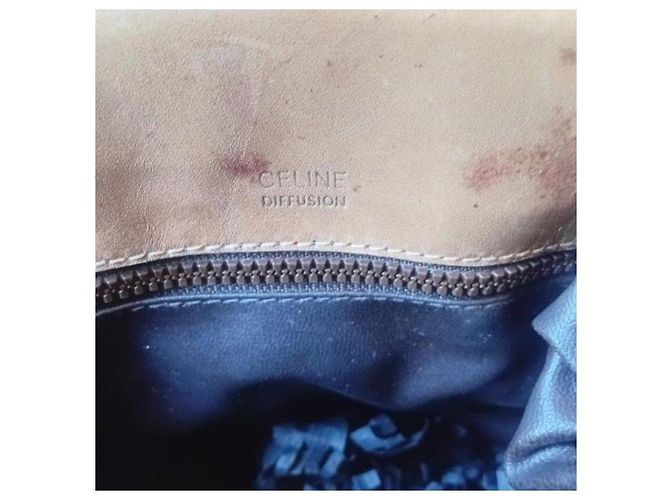 Céline Borsa a tracolla Celine Triomphe Monogram in tela Marrone Beige - vista 4