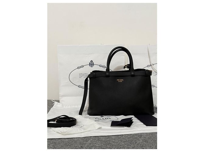 Prada Borsa Tote Saffiano Nera Nero - vista 15