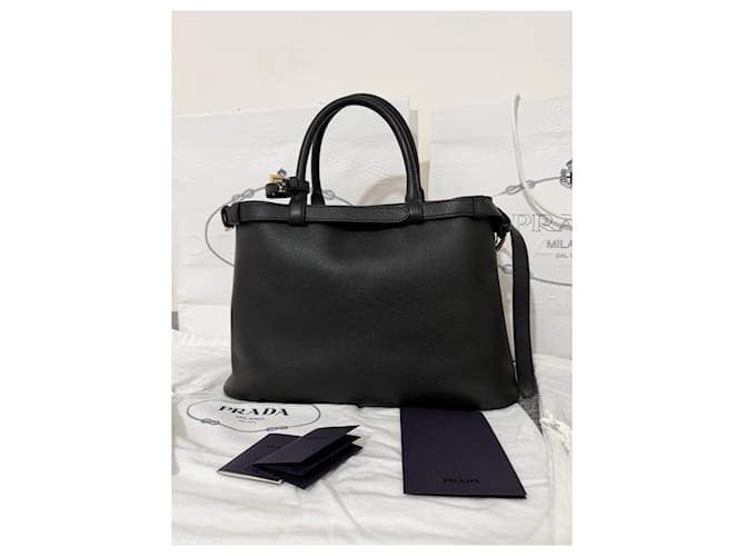 Prada Borsa Tote Saffiano Nera Nero - vista 2