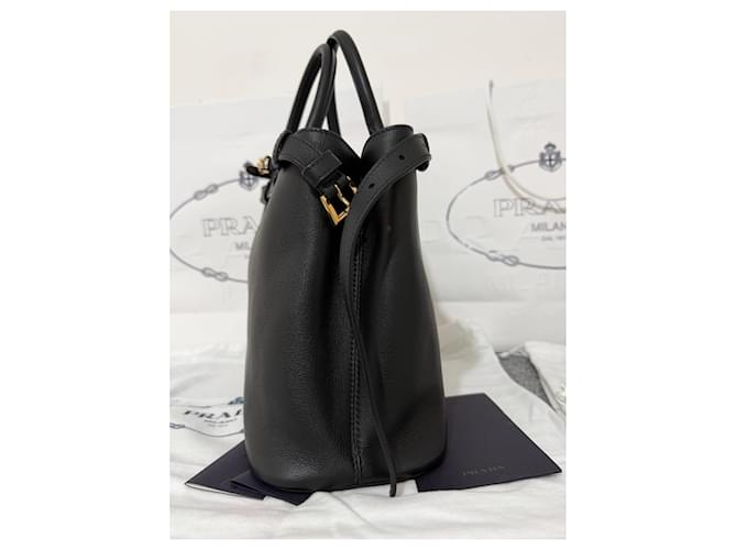 Prada Borsa Tote Saffiano Nera Nero - vista 3