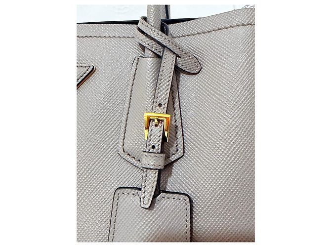 Borsa Prada Saffiano Lux Tote Beige - vista 12