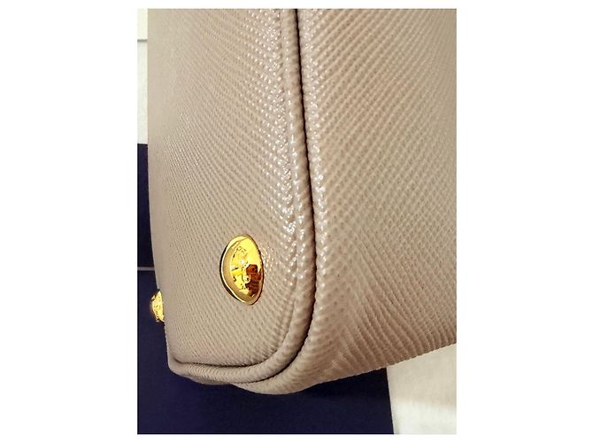 Borsa Prada Saffiano Lux Tote Beige - vista 14