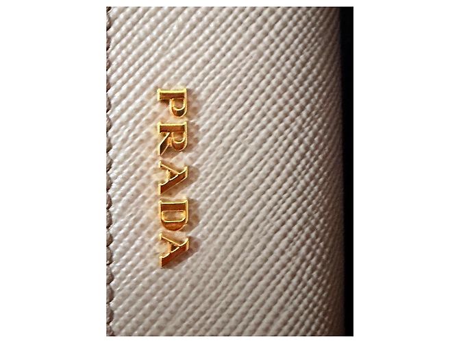 Borsa Prada Saffiano Lux Tote Beige - vista 15