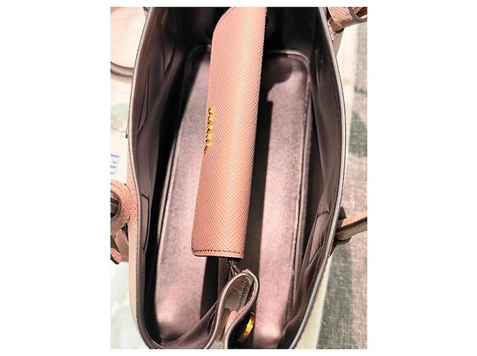 Borsa Prada Saffiano Lux Tote Beige - vista 17