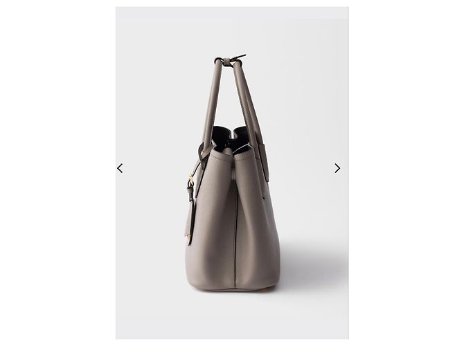 Borsa Prada Saffiano Lux Tote Beige - vista 18